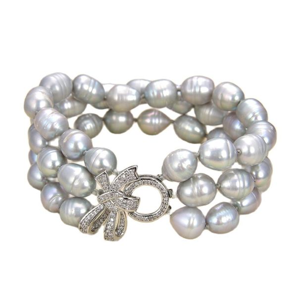 guaiguai jewelry 3 strands grey rice gray rice pearl bracelet handmade for women real lady fashion jewellry, Black
guaiguai jewelry 3 strands grey rice gray rice pearl bracelet handmade for women real lady fashion jewellry, Black
