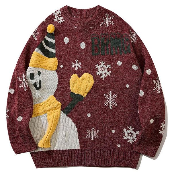 men's sweaters harajuku vintage year ugly christmas sweater women's warm oversized anime pullover men jumper grandpa loose, White;black
men's sweaters harajuku vintage year ugly christmas sweater women's warm oversized anime pullover men jumper grandpa loose, White;black