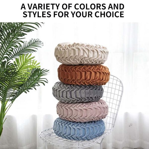 cushion/decorative pillow european style round solid seat cushion velvet fabric back sofa colorful home textile pleated
cushion/decorative pillow european style round solid seat cushion velvet fabric back sofa colorful home textile pleated