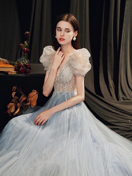 party dresses greydish blue long luxury illusion llady girl women princess banquet performance dance ball promdress gown ship, White;black
party dresses greydish blue long luxury illusion llady girl women princess banquet performance dance ball promdress gown ship, White;black