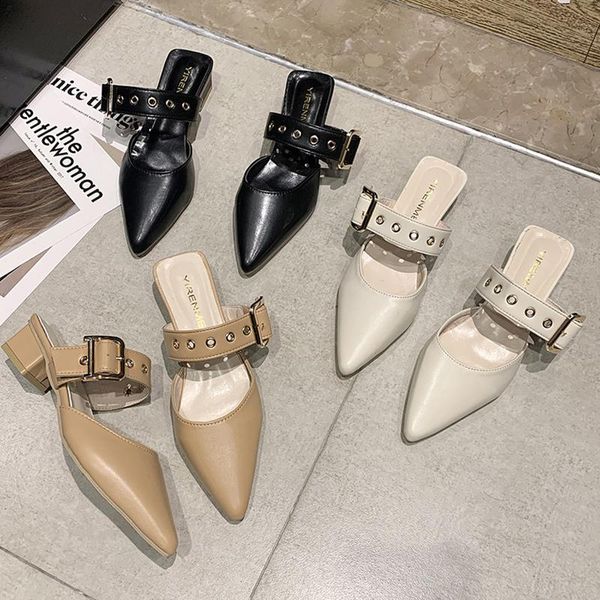 slippers med casual mules for women 2021 pointed toe shoes slides square heel pantofle luxury cover summer block hoof heels, Black
slippers med casual mules for women 2021 pointed toe shoes slides square heel pantofle luxury cover summer block hoof heels, Black