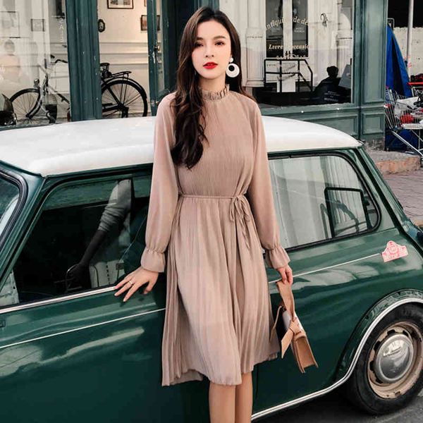 paris girl women's chiffon pleated office elegant long loose petal sleeve casual dress 210524, Black;gray
paris girl women's chiffon pleated office elegant long loose petal sleeve casual dress 210524, Black;gray