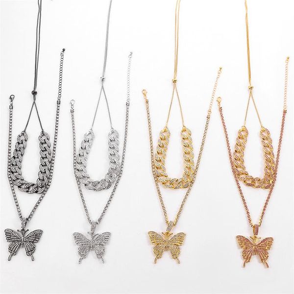 pendant necklaces women cuban necklace fashion lady hip hop iced out bling crystal animal butterfly trend rock jewelry, Silver
pendant necklaces women cuban necklace fashion lady hip hop iced out bling crystal animal butterfly trend rock jewelry, Silver