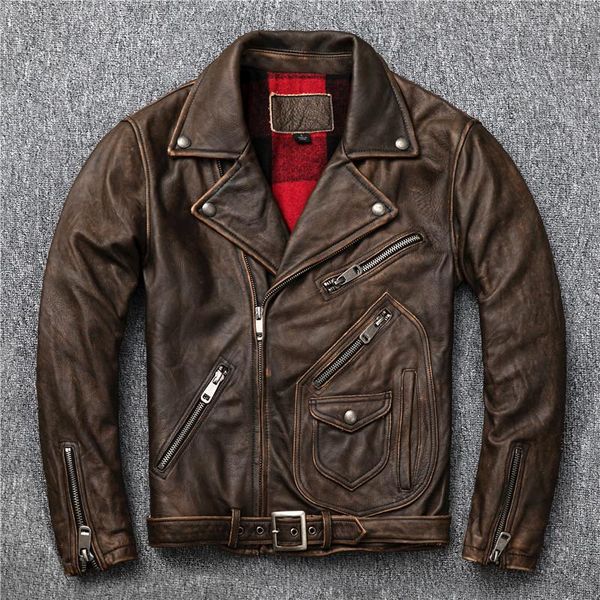 men's leather & faux 2021 vintage brown men motorcycle jacket plus size xxxxl genuine thick cowhide slim fit coat, Black
men's leather & faux 2021 vintage brown men motorcycle jacket plus size xxxxl genuine thick cowhide slim fit coat, Black