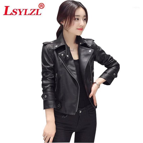 women black jacket fashion brand leather jackets zipper motorcycle faux soft coat female paragraph lapel pu b5581
women black jacket fashion brand leather jackets zipper motorcycle faux soft coat female paragraph lapel pu b5581