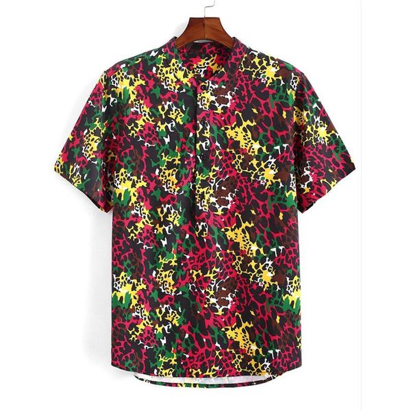 men's casual shirts stand-up collar ethnic leopard printing holiday shirt summer fashion hawaiian print short-sleeved, White;black
men's casual shirts stand-up collar ethnic leopard printing holiday shirt summer fashion hawaiian print short-sleeved, White;black
