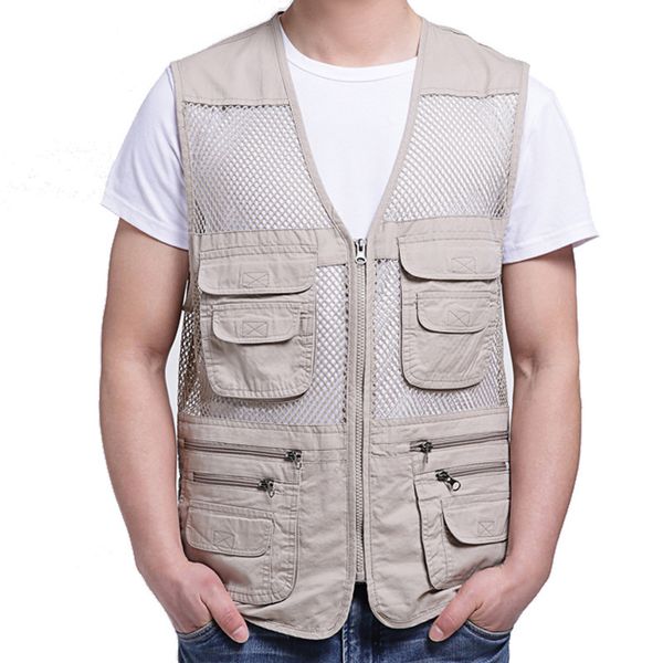solid men vests fishing outdoor multi-pocket outwear mesh zipper quick dry mens vest casual pography waterproof cargo gilet 210524, Black;white
solid men vests fishing outdoor multi-pocket outwear mesh zipper quick dry mens vest casual pography waterproof cargo gilet 210524, Black;white