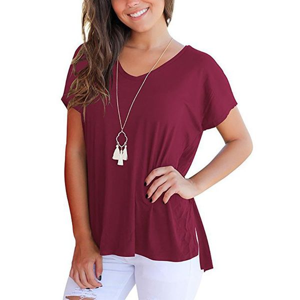 women's t-shirt solid summer women t-shirts short sleeve v-neck xxl loose tshirt femme plus size casual tees blusas side split gv7, White
women's t-shirt solid summer women t-shirts short sleeve v-neck xxl loose tshirt femme plus size casual tees blusas side split gv7, White