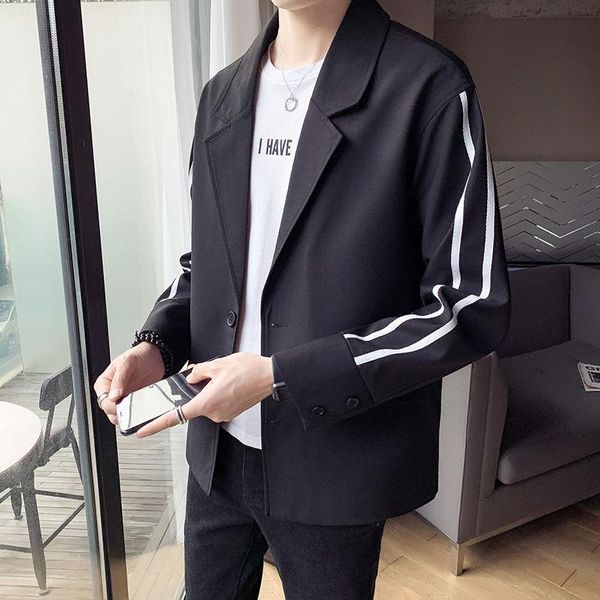 spring and autumn youth fashion loose ribbon stitching suit casual all-match single-breasted khaki/black men's suits & blazers, White;black
spring and autumn youth fashion loose ribbon stitching suit casual all-match single-breasted khaki/black men's suits & blazers, White;black