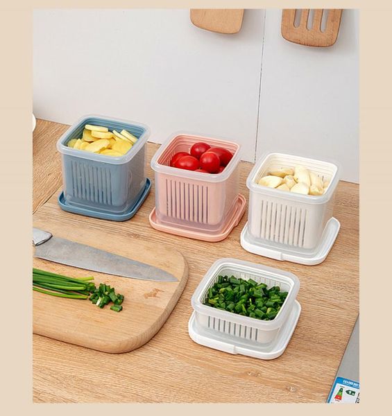 storage baskets drain box thickened transparent double-layer ginger garlic green onion kitchen gadget inner sieve separable
storage baskets drain box thickened transparent double-layer ginger garlic green onion kitchen gadget inner sieve separable