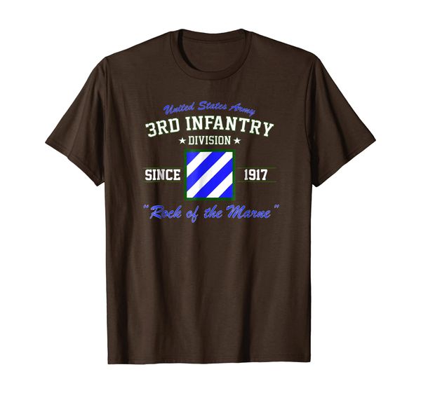 3rd infantry division shirt, White;black