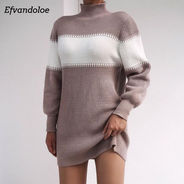 casual dresses winter women sweater dress turtleneck knitted patchwork warm 2021 elastic long sleeve, Black;gray
casual dresses winter women sweater dress turtleneck knitted patchwork warm 2021 elastic long sleeve, Black;gray