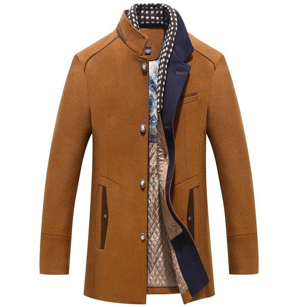 men's wool & blends selling product in 2021 autumn winter woolen coat thickened scarf collar mens clothing, Black
men's wool & blends selling product in 2021 autumn winter woolen coat thickened scarf collar mens clothing, Black