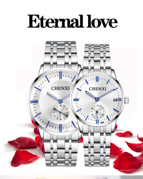 wristwatches chenxi 2021 fashion couple watch men's small three-hand dial calendar waterproof simple ladies wa198, Slivery;brown
wristwatches chenxi 2021 fashion couple watch men's small three-hand dial calendar waterproof simple ladies wa198, Slivery;brown