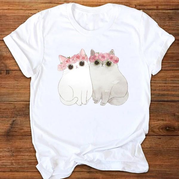 men graphic floral cat t shirt pet cartoon fashion 90s ladies printing print clothes lady tees female, White;black
men graphic floral cat t shirt pet cartoon fashion 90s ladies printing print clothes lady tees female, White;black