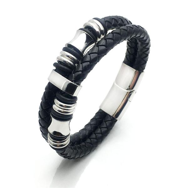 charm bracelets 2021 jewelry for women pulseras fashion stainless steel cylinder bangle genuine leather, Golden;silver
charm bracelets 2021 jewelry for women pulseras fashion stainless steel cylinder bangle genuine leather, Golden;silver