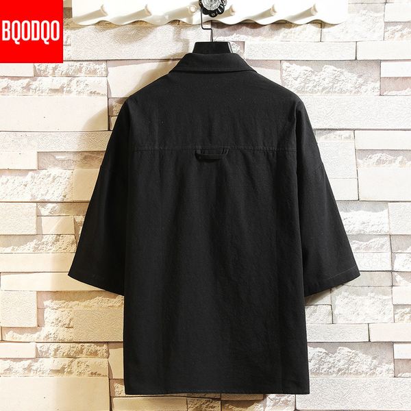 bqodqo white oversized cotton military mens blouses fashion summer casual shirts men loose short sleeve japanese male blouse 200925, White;black
bqodqo white oversized cotton military mens blouses fashion summer casual shirts men loose short sleeve japanese male blouse 200925, White;black