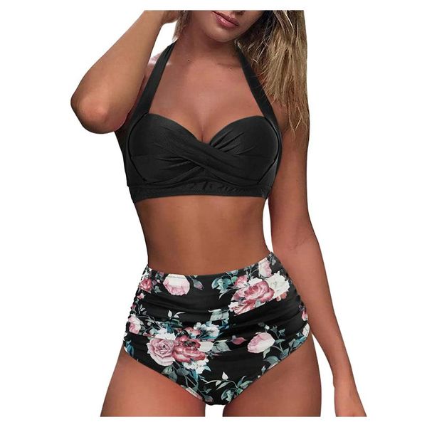 women's swimwear women push up bra bikinis set halter swimsuit two piece bikini sling casual maillot de bain femme, White;black
women's swimwear women push up bra bikinis set halter swimsuit two piece bikini sling casual maillot de bain femme, White;black