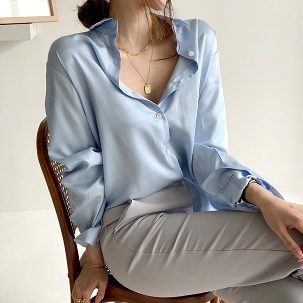 spring autumn chic fashion all-match loose satin white shirt long-sleeved women's blouses & shirts
spring autumn chic fashion all-match loose satin white shirt long-sleeved women's blouses & shirts