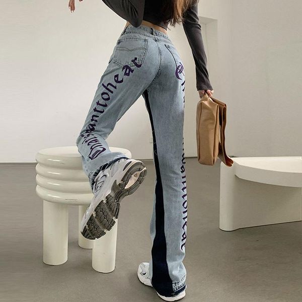 spring women's jeans panelled wide leg pants straight tube sense of desig loose high waist show thin all-match fashion, Blue
spring women's jeans panelled wide leg pants straight tube sense of desig loose high waist show thin all-match fashion, Blue