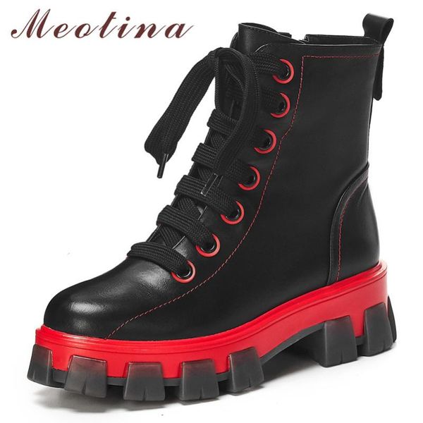 boots meotina winter ankle women natural genuine leather platform thick heel short zip round toe shoes lady autumn size 39, Black
boots meotina winter ankle women natural genuine leather platform thick heel short zip round toe shoes lady autumn size 39, Black