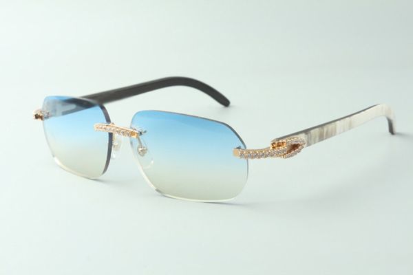 designer medium diamond sunglasses 3524024 with mixed buffalo horn legs glasses,direct sales, size: 18-140mm, White;black
designer medium diamond sunglasses 3524024 with mixed buffalo horn legs glasses,direct sales, size: 18-140mm, White;black