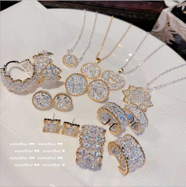 earrings & necklace women brilliant lace honeycomb gemstone ring 18k gold plated multi-faceted zircon wheat ear, Silver
earrings & necklace women brilliant lace honeycomb gemstone ring 18k gold plated multi-faceted zircon wheat ear, Silver