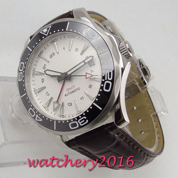 41mm flash sterile white marker plate ceramic seal gmt luxury sapphire glass automatic movement gentlemen watch, Slivery;brown
41mm flash sterile white marker plate ceramic seal gmt luxury sapphire glass automatic movement gentlemen watch, Slivery;brown