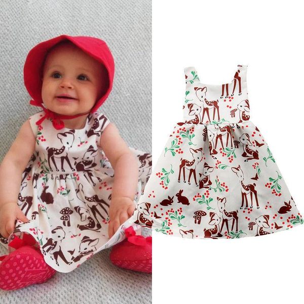 girl's dresses summer a-line dress sleeveless round neck backless cartoon deer print, Red;yellow
girl's dresses summer a-line dress sleeveless round neck backless cartoon deer print, Red;yellow