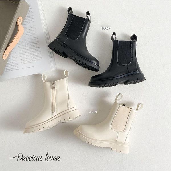 boots real soft leather girls for fall/winter 2021 smoke tube soft-soled short british style plus velvet, Black;grey
boots real soft leather girls for fall/winter 2021 smoke tube soft-soled short british style plus velvet, Black;grey