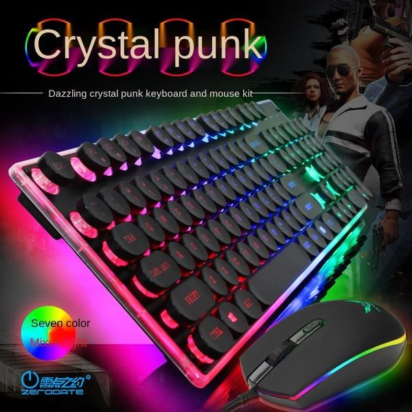 keyboard mouse combos wired usb set robot feel rainbow glow punk crystal round hat
keyboard mouse combos wired usb set robot feel rainbow glow punk crystal round hat