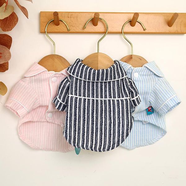 dog apparel pet pajamas cat clothes stripe shirts for dogs chihuahua