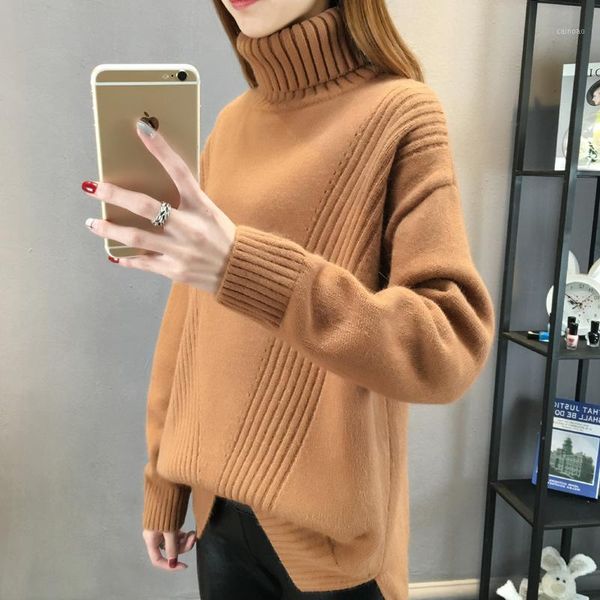women's sweaters 2021 autumn and winter loose high collar pullover sweater women wear long thickening tide, White;black
women's sweaters 2021 autumn and winter loose high collar pullover sweater women wear long thickening tide, White;black