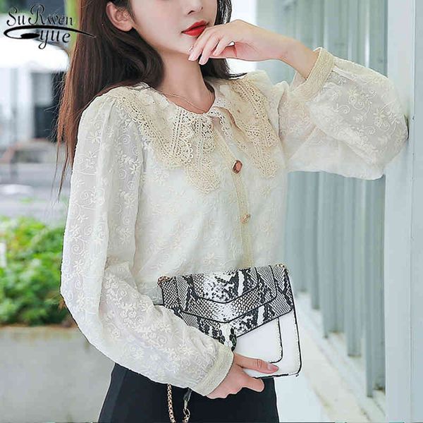 autumn korean clothes lace latern long sleeve slim women's shirts cotton vintage elegant blouse 11056 210427, White
autumn korean clothes lace latern long sleeve slim women's shirts cotton vintage elegant blouse 11056 210427, White