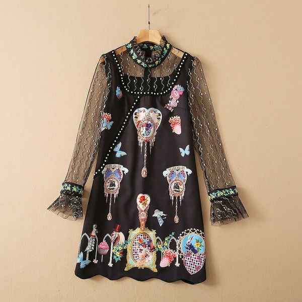 dresses european and american women's wear for spring 2021 mesh long sleeve stand collar cartoon print nail beads fashion dress x8s2, Black;gray
dresses european and american women's wear for spring 2021 mesh long sleeve stand collar cartoon print nail beads fashion dress x8s2, Black;gray
