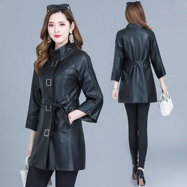 women's leather & faux long-sleeved 2021 spring large size 5xl jacket fashion coat female clothing black
women's leather & faux long-sleeved 2021 spring large size 5xl jacket fashion coat female clothing black