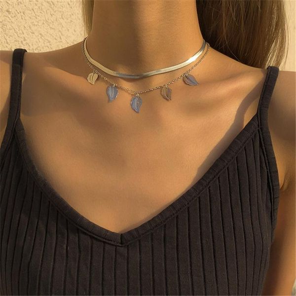 snake bone chain leaf tassel neck decorative necklace personality simple double feminine jewelry chokers, Golden;silver
snake bone chain leaf tassel neck decorative necklace personality simple double feminine jewelry chokers, Golden;silver