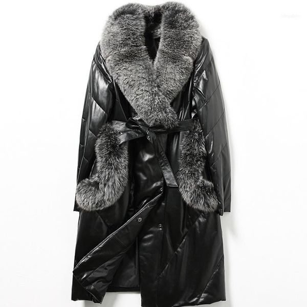 women's down & parkas 2021 winter long section slim authentic natural sheepskin leather jacket with haining fur big collar jack, Black
women's down & parkas 2021 winter long section slim authentic natural sheepskin leather jacket with haining fur big collar jack, Black