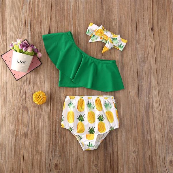 babygirl 3pcs bikini swimwear swimsuit one shoulder green high waist pineapple printed shorts headband swim bathing suit one-pieces, Black
babygirl 3pcs bikini swimwear swimsuit one shoulder green high waist pineapple printed shorts headband swim bathing suit one-pieces, Black