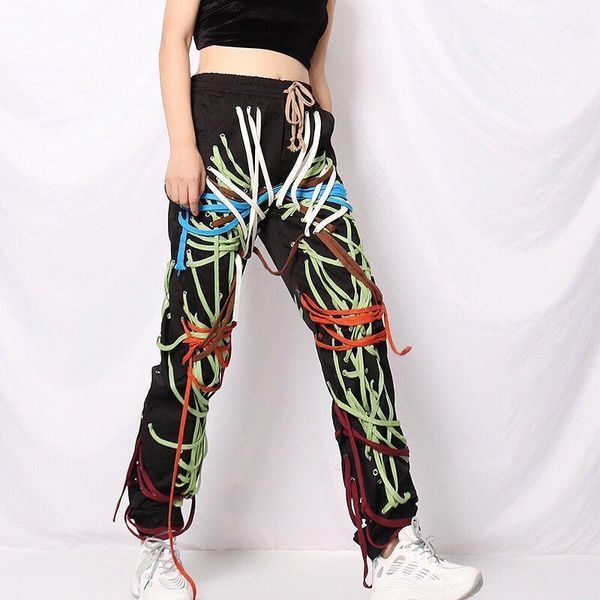 color cross bandage harem pants for women high waist plus size casual loose trousers female 2021 fall fashion women's & capris, Black;white
color cross bandage harem pants for women high waist plus size casual loose trousers female 2021 fall fashion women's & capris, Black;white