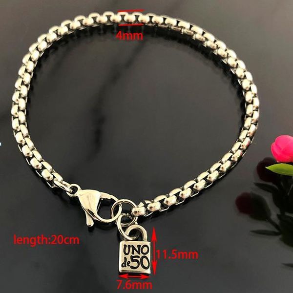 unode 50 lock charm bracelets simple fashion stainless steel link chain punk bracelet gifts for men and women, Golden;silver
unode 50 lock charm bracelets simple fashion stainless steel link chain punk bracelet gifts for men and women, Golden;silver
