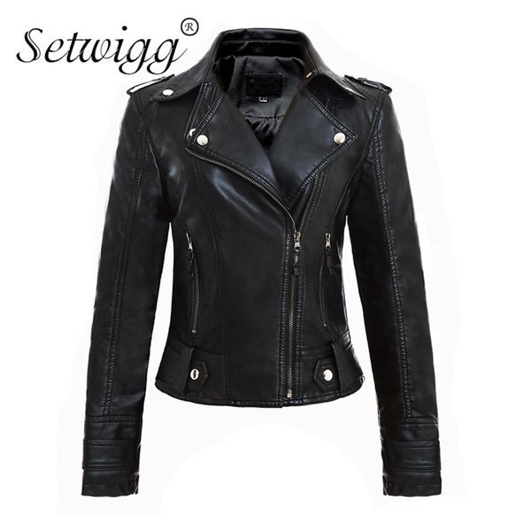 leather woman fashion faux collar zipper pu long-sleeved synthetic leather slim motorcycle jacket coat sg64, Black
leather woman fashion faux collar zipper pu long-sleeved synthetic leather slim motorcycle jacket coat sg64, Black