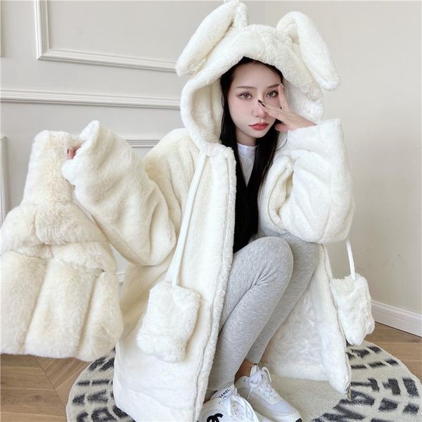 women's jackets 2021 korean winter lamb jacket coat women white loose velvet warm outwear fashion overcoat ladies ears hoodie, Black;brown
women's jackets 2021 korean winter lamb jacket coat women white loose velvet warm outwear fashion overcoat ladies ears hoodie, Black;brown