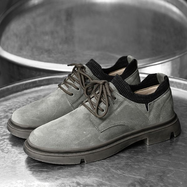 sneakers men shoes casual genuine leather fashion outdoor shoe male suede lightweight vintage footwear lace-up solid sock shoes, Black
sneakers men shoes casual genuine leather fashion outdoor shoe male suede lightweight vintage footwear lace-up solid sock shoes, Black