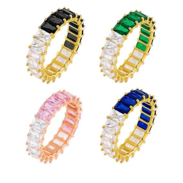wedding rings half white colorful zirconia pink blue green black baguette cz full finger engagement eternity band ring, Slivery;golden
wedding rings half white colorful zirconia pink blue green black baguette cz full finger engagement eternity band ring, Slivery;golden