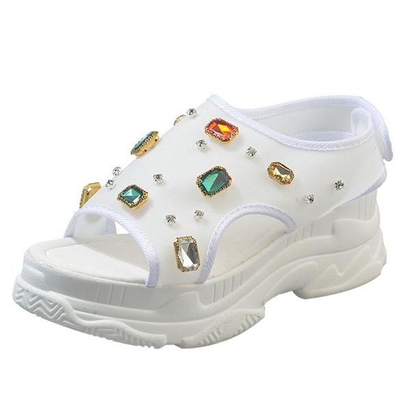 vogue women summer transparent color rhinestone platform open toe sandals casual shoe thick-soled wear-resistant may 22, Black
vogue women summer transparent color rhinestone platform open toe sandals casual shoe thick-soled wear-resistant may 22, Black