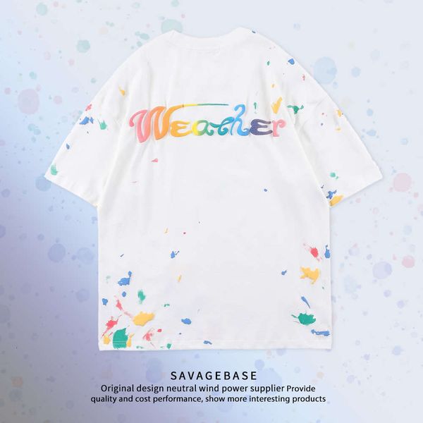 fashion brand couple's fried street gradient graffiti splash ink tie dye t-shirt men's oversize net red half sleeve, White
fashion brand couple's fried street gradient graffiti splash ink tie dye t-shirt men's oversize net red half sleeve, White