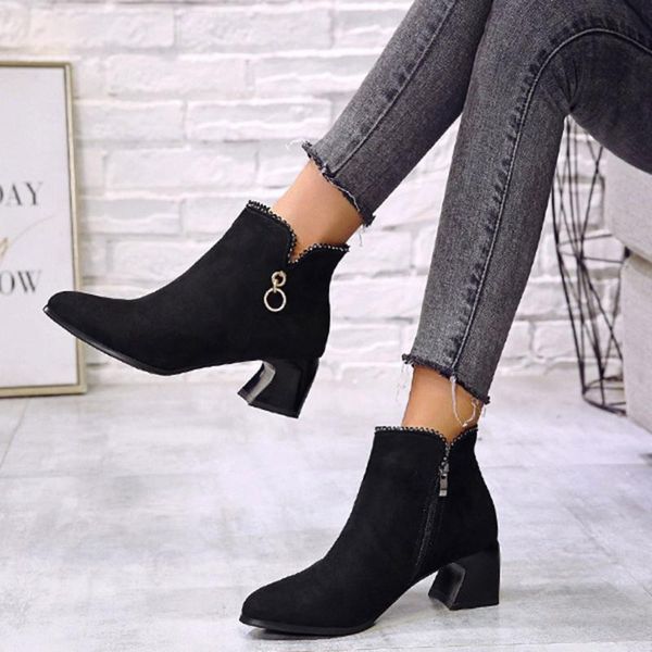 boots crystal women fashion flock winter zipper solid color lady padent pointed toe ankle short botines mujer nice, Black
boots crystal women fashion flock winter zipper solid color lady padent pointed toe ankle short botines mujer nice, Black