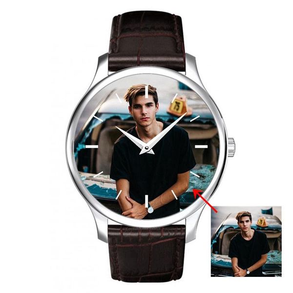 wristwatches design your watch men's po quartz wristwatch, surface diameter 40mm leather strap handmade custom gift, Slivery;brown
wristwatches design your watch men's po quartz wristwatch, surface diameter 40mm leather strap handmade custom gift, Slivery;brown