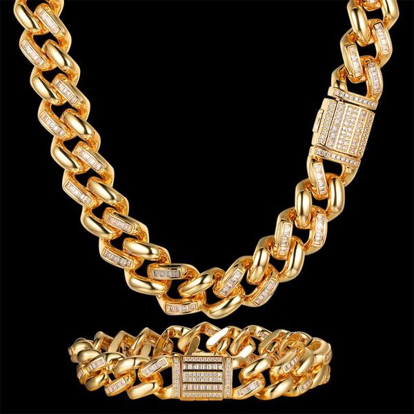 pendant necklaces luxury zircon cz hip hop miami cuban link chain 14mm baguette rhombus bracelet men necklace drop party jewelry street, Silver
pendant necklaces luxury zircon cz hip hop miami cuban link chain 14mm baguette rhombus bracelet men necklace drop party jewelry street, Silver